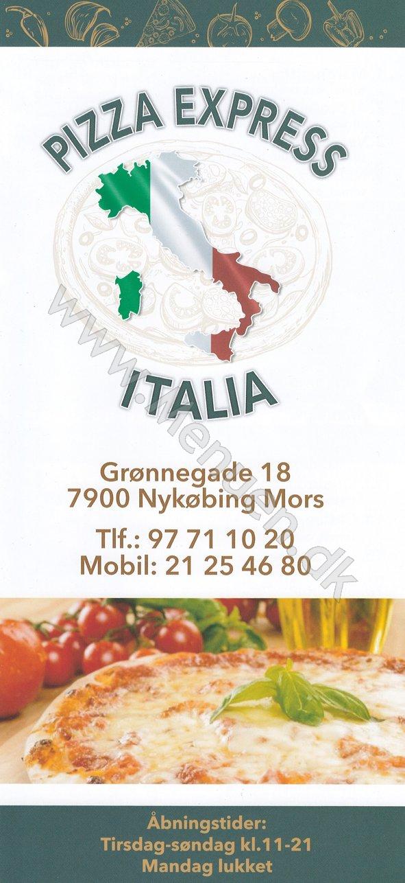Menuen.dk Menukort fra Pizza Express Italia